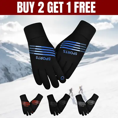 Winter Warm Thermal Touch Screen Gloves Windproof Waterproof Men Women Cycling • £4.49