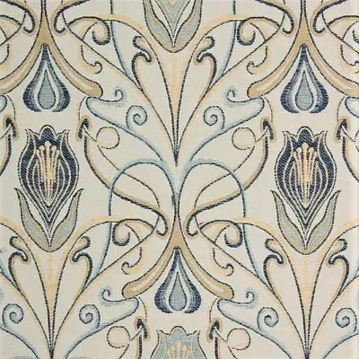 £2.49 • Buy Verona Azzuro Tapestry Fabric Arts & Crafts Curtains Upholstery Art Nouveau