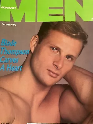 Vintage Feb. 1992 ADVOCATE MEN Magazine Playgirl-Like Cover: Blade Thompson • $9.95