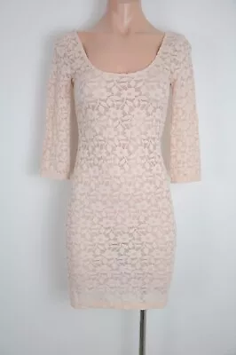 Zimmermann Dress Womens Size 0 Pink Lace Body Con 3/4 Sleeve • $95