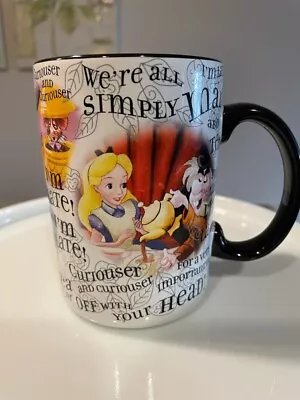 Disney Alice In Wonderland  I'm Late  Ceramic Coffee Mug Mad Hatter EUC • $15