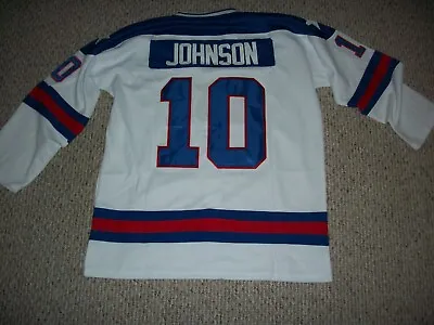 MARK JOHNSON Unsigned Custom USA Miracle Sewn New Hockey Jersey Sizes S-3XL • $38.44