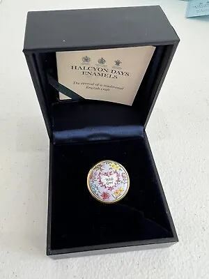 Halcyon Days Miniature Enamel Trinket Box With Love From Me To You • £95.41