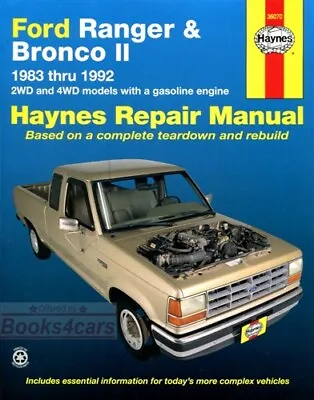 Ranger Shop Manual Ford Service Repair Bronco Ii Book Haynes Chilton • $32.95