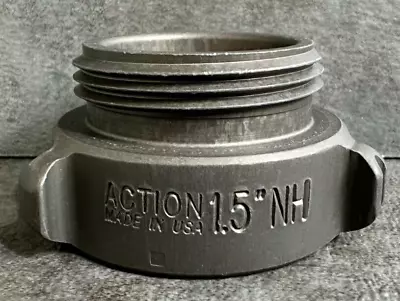 Aluminum Fire Hose Thread Adapter 1.5  M.NST(NH) X .750  F. Garden Hose • $33