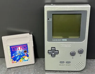 Nintendo GameBoy Pocket Silver + Tetris • £59