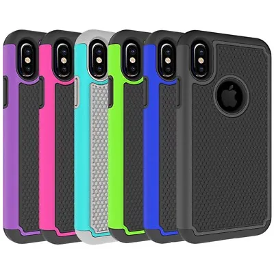 For IPhone 8 7 6S 6 Plus SE 5S 5 X Heavy Duty Shockproof Bumper Back Case Cover • $5.99