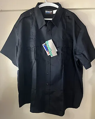 BLAUER Short Sleeve Uniform Shirt 4XL Dark NAVY BLUE LAPD BLUE • $51.20