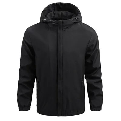 Mens Waterproof Soft Shell Jacket Tactical Hoodie Winter Warm Military Coats Top • $24.35