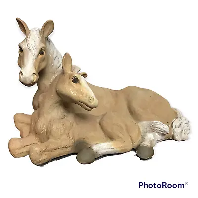 Universal Statuary #268 Dated 1997 Horse & Foal Pals Resin Figure Statue • $19.59