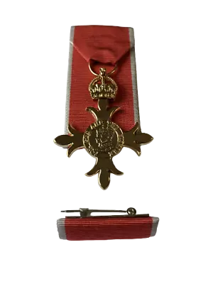 Full Size Court Mounted OBE Civilian Medal & Pin Ribbon Bar • £32