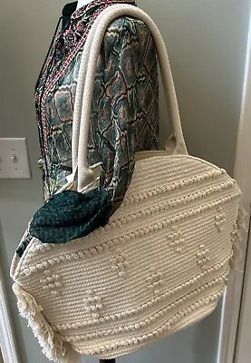 Shade & Shore Bag Purse Beach Cream Color Macrame Style Large Bag New NWOT • $25