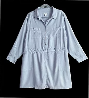 J Jill Utility Shirtdress In Raindrop Blue 2x • $14.99
