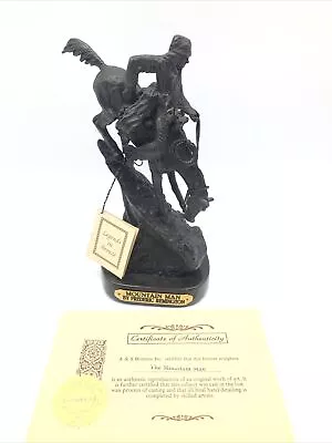 Vintage  Mountain Man  By Frederic Remington Bronze Sculpture Solid Marble Base • $77