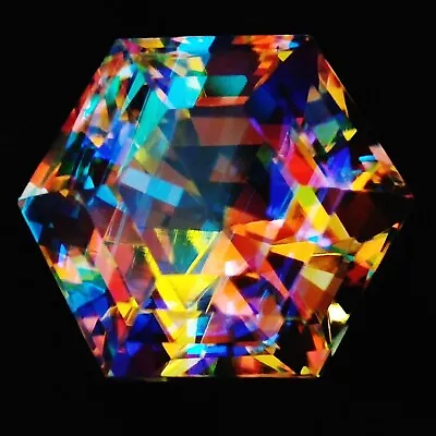 62.75 Ct Rainbow Color Beautiful Mystic Quartz Hexagon Cut Loose Gemstone • $13.99