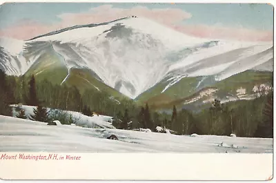 Mount Washington During Winter-New Hampshire NH-antique German Postcard • $3.48