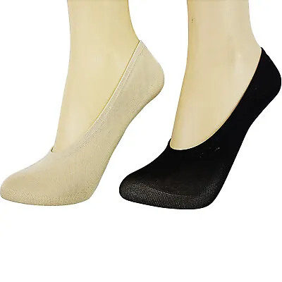 1 / 6 Pair Pack Womens Ladies Footsies Shoe Liners Hidden Secret Invisible Socks • £1.95