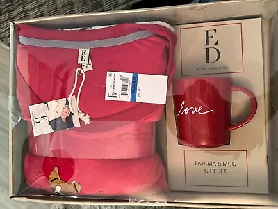 Ellen Degeneres Dog Pajamas 2 Piece Mug Red Love Women Size XL Gift Set • $9.99