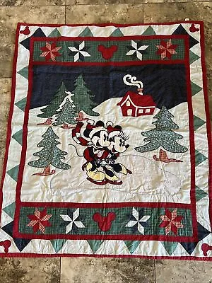 Disney Quilt- Mickey And Minnie Skating Official Merchandise • $15