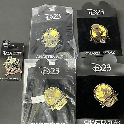 Rare Disney D23 Membership Charter Year 2009 Pin Lot Mad Hatter Dopey Abu Mickey • $39.99