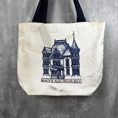 Vintage 1970's Macy’s San Francisco Canvas Tote Bag • $28.95