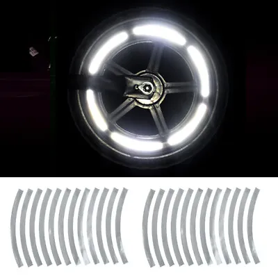 24PCS Strips Wheel Stickers Decals For Reflective Rim Tape Bike Motorcycle Car • $3.24