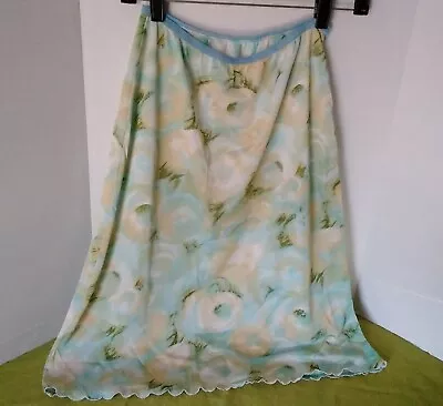 Womans Vintage Slip Half Slip Munsingwear SZ Med Gold Green Abstract Floral • $22