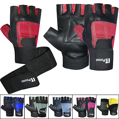 £4.74 • Buy Mens Weight Lifting Gloves Gym Body Building Workout Training Long Straps Gloves