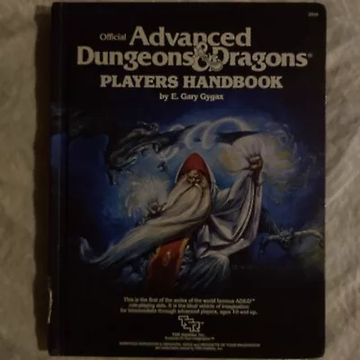 TSR Advanced Dungeons And Dragons Players Handbook 1980 Hardcover VERY GOOD • $34.99