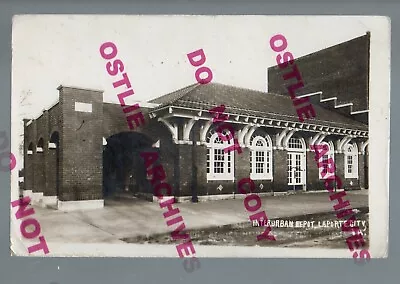 Laporte City IOWA RPPC 1913 DEPOT TRAIN STATION Interurban Railroad Nr Waterloo • $49.99