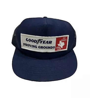 Vintage 90s Goodyear Tires Probing Grounds Mesh Trucker Hat • $24.95