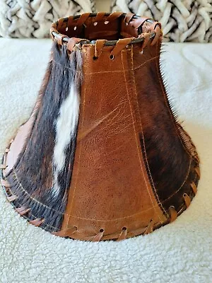 Vtg Hide Lamp Shade Western Rustic Cabin Decor LOT OF 2 • $250