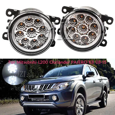 LED Bumper Driving Lamps Fog Light For 08-15 Mitsubishi L200 Outlander PAJERO KB • $23.49