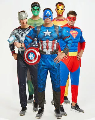 Adult Men's Jumpsuit Super Hero Cosplay Fancy Dress Halloween Marvel Costumes • $49.99