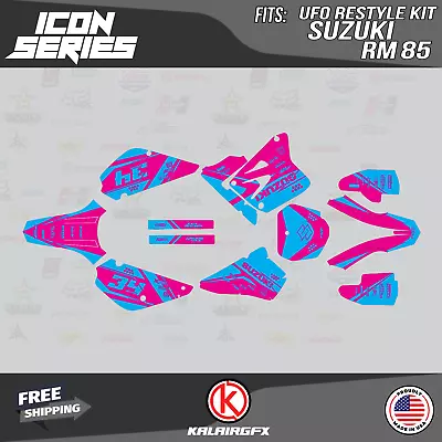 $54.99 • Buy Custom Listing Graphics Kit For Suzuki RM85 (2001-2023) UFO Restyle Icon - CM
