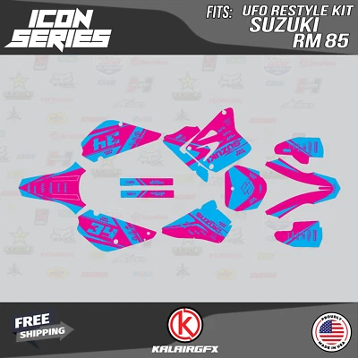 $54.99 • Buy Custom Listing Graphics Kit For Suzuki RM85 (2001-2023) UFO Restyle Icon - CM