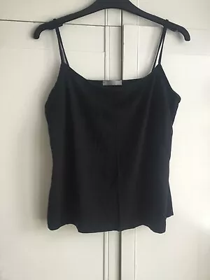 Marks&Spencers Ladies Size 16 Black Sleeveless Viscose Camisole Top. • £1.50