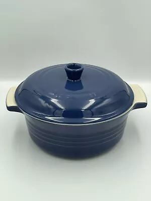 Le Creuset Signature Stoneware Round Casserole Dish With Lid -  Blue (20cm) • £20