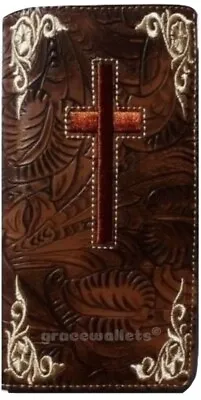 Cross Mens Wallet Texas Western Bifold W058 Brown • $13.99