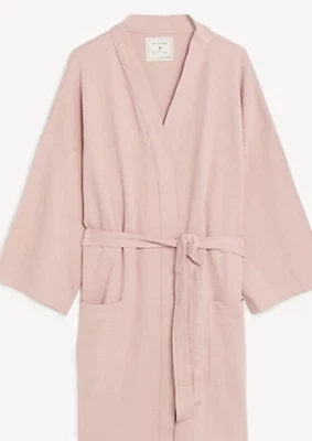 £10 • Buy M&S Womens Pure Cotton Waffle Tie Dressing Gown - Light Pink - XL - Size 20-22