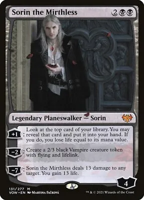 MTG Magic The Gathering Sorin The Mirthless (131/596) Innistrad Crimson Vow LP • $4.95