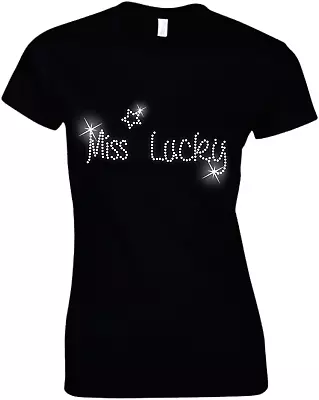 MISS Lucky Crystal T Shirt - Hen Night Party - 60s 70s 80s 90s All Sizes • £9.99