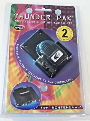 Thunder Pak Rumble Pack NYKO For Nintendo 64 Games Black - New Sealed • $19.99