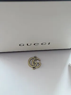 100% Gucci 1 Pieces Gold Vintage Emblem    Metal     Logo Gg 05 Inch • $27