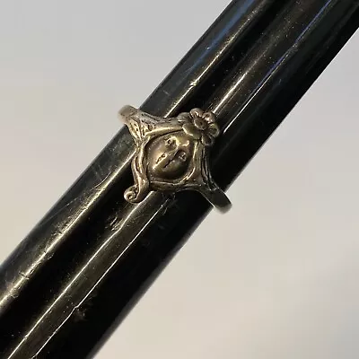 ART NOUVEAU FACE Vintage SILVER Ring Size 6.75 3.4g Women Jewelry • $25