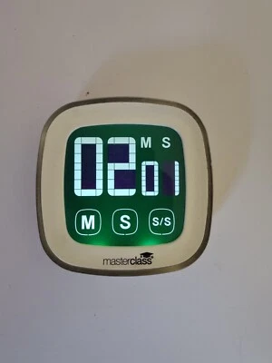 £6.50 • Buy Masterclass Digital Kitchen Timer Magnetic LCD For Cooking