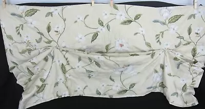 Waverly Home Lined Swag Valance 80  Magnolias Dogwood Flowers Beige/yellow • $19.99