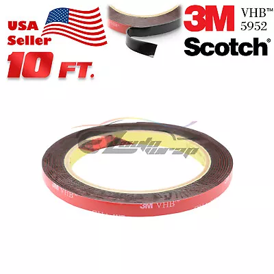 $7.19 • Buy Genuine 3M VHB #5952 Double-Sided Mounting Foam Tape Automotive Car 8mmx10FT