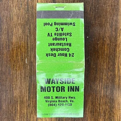 Vintage Matchbook Wayside Motor Inn Hotel Virginia Beach VA Matches Unstruck • $35