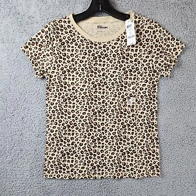 EPIC THREADS Leopard Print T-Shirt Girls Large Mojave Round Neck Pullover • $3.08